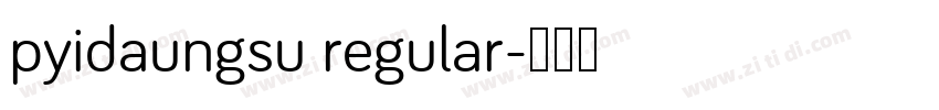 pyidaungsu regular字体转换